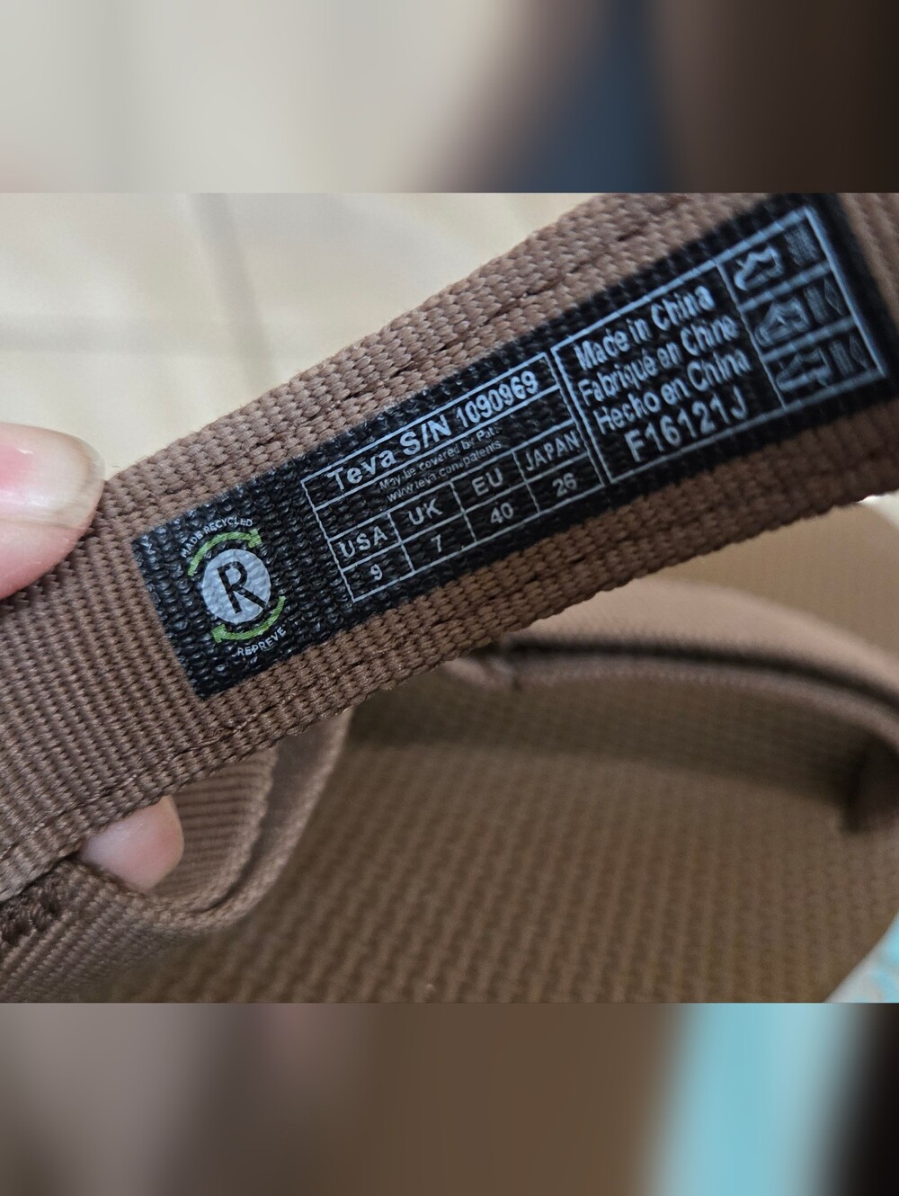 TEVA=Brown Adjustable Strap Sandals - Picture 8 of 9